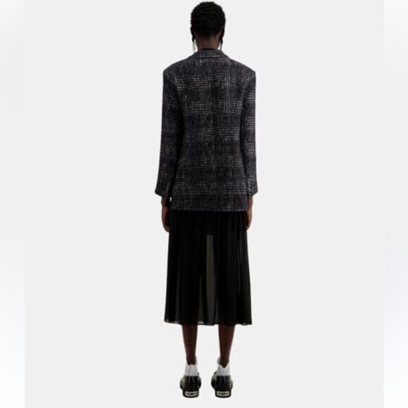 $595 The Kooples Black and white tweed blazer NWT - Picture 7 of 12